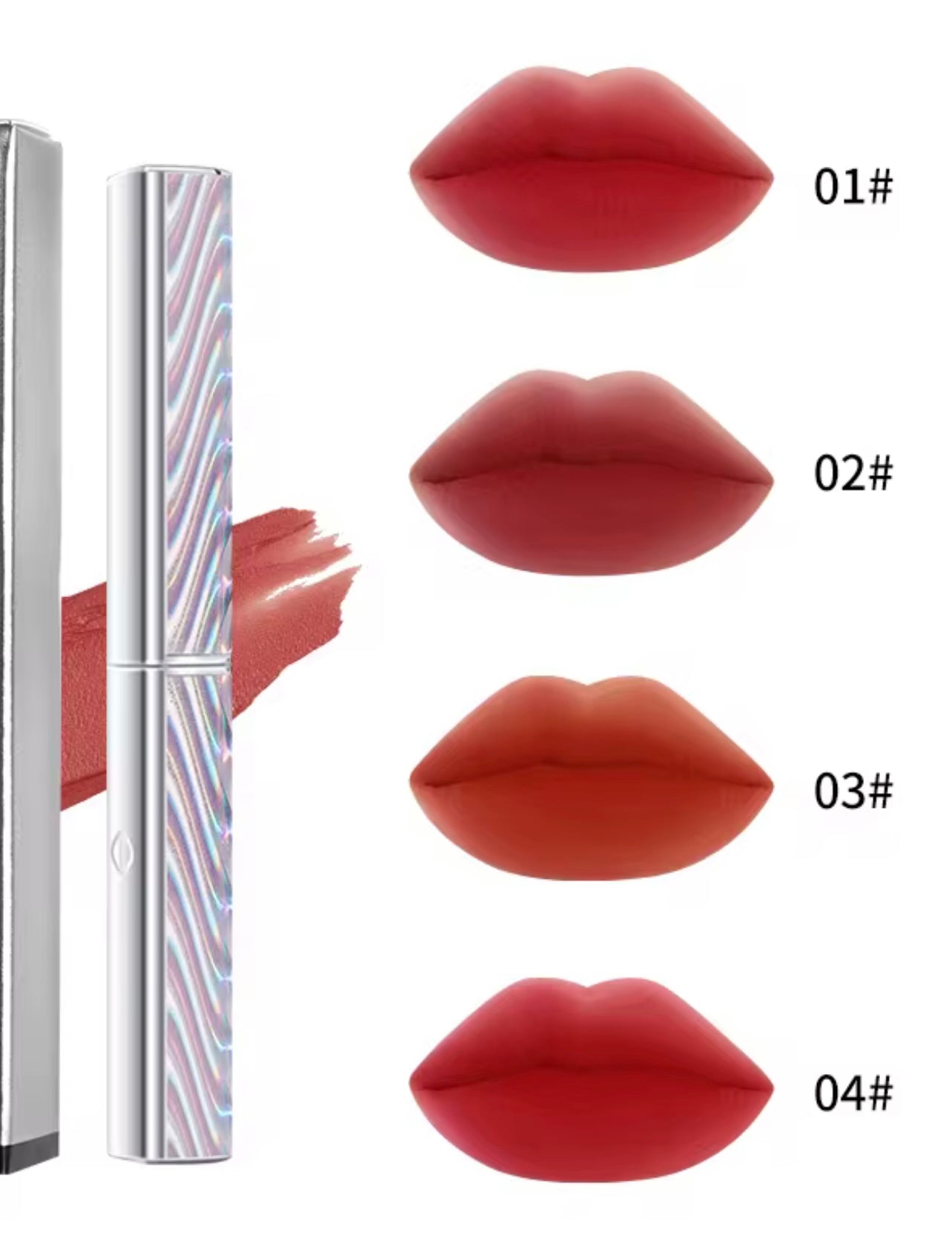 Chic Sleek Silver Red Lipstick