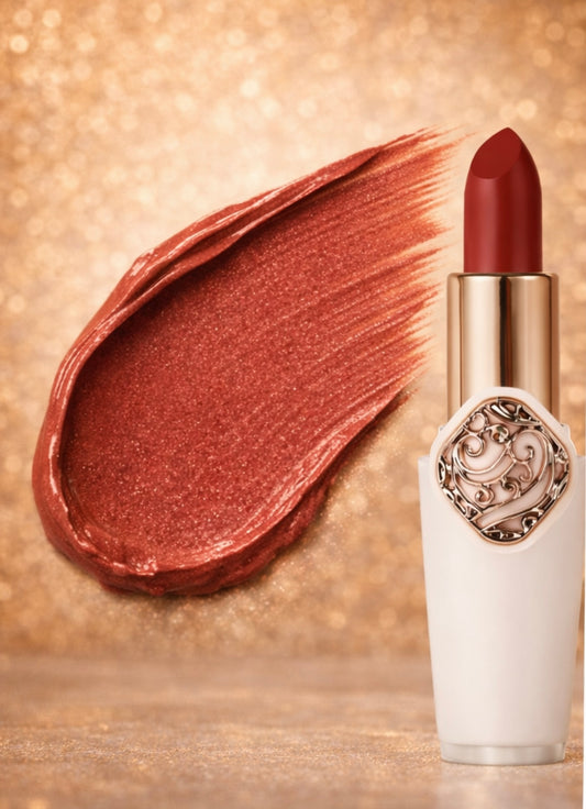 Ultra Luxury Plum Lipstick – White & Gold Edition