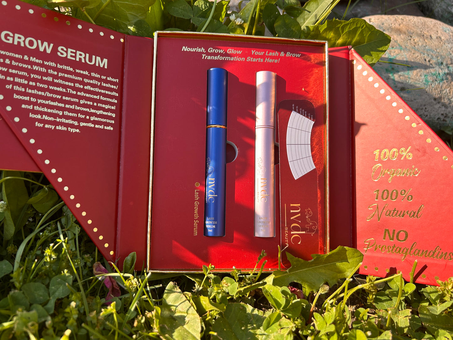 Premium Vegan Lash & Brow Natural Growth Serum Set