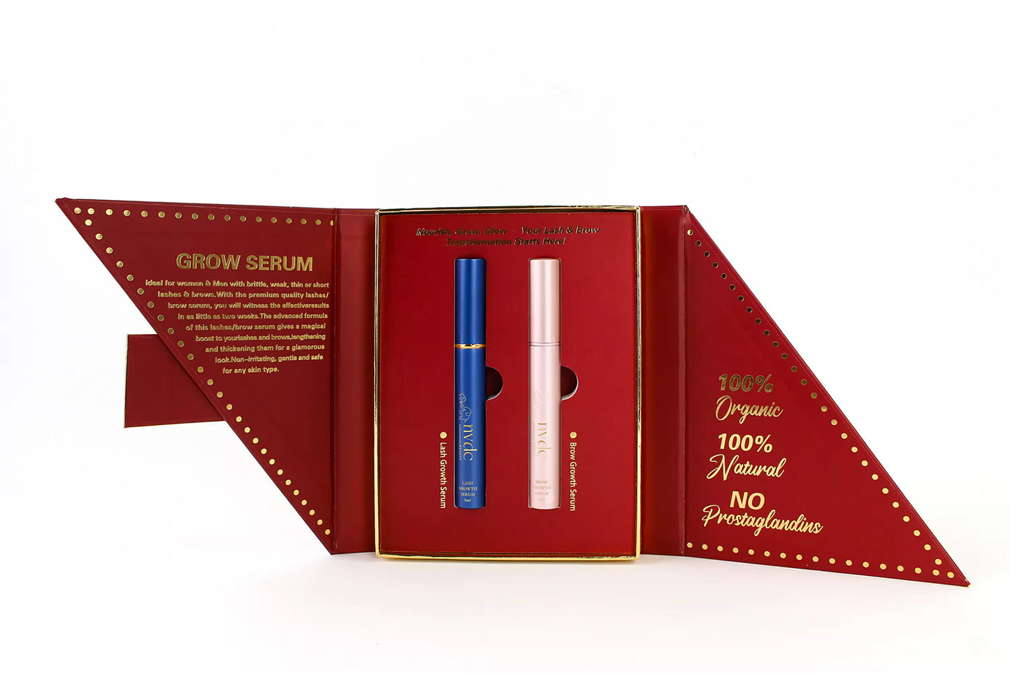Premium Vegan Lash & Brow Natural Growth Serum Set