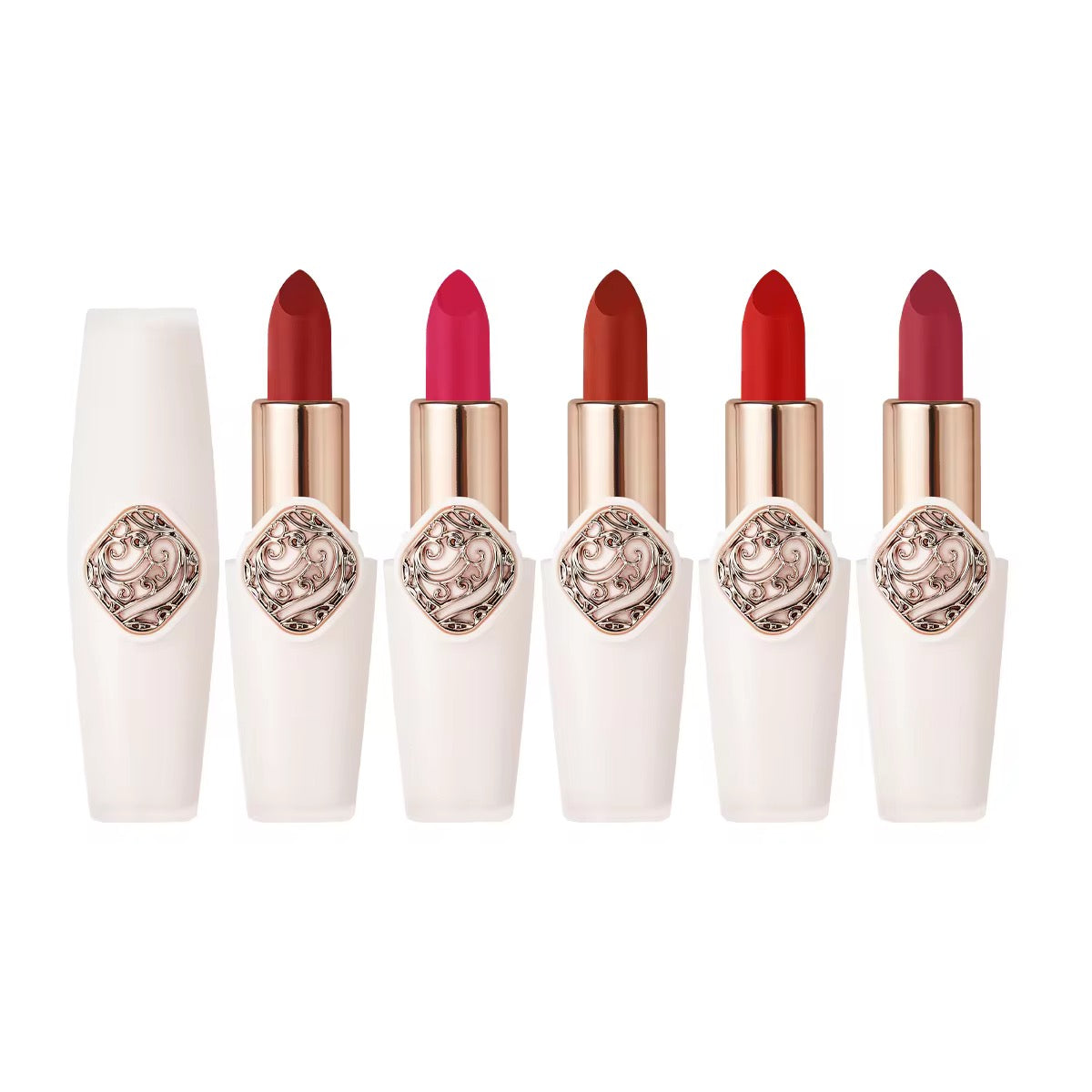 Ultra Luxury Plum Lipstick – White & Gold Edition