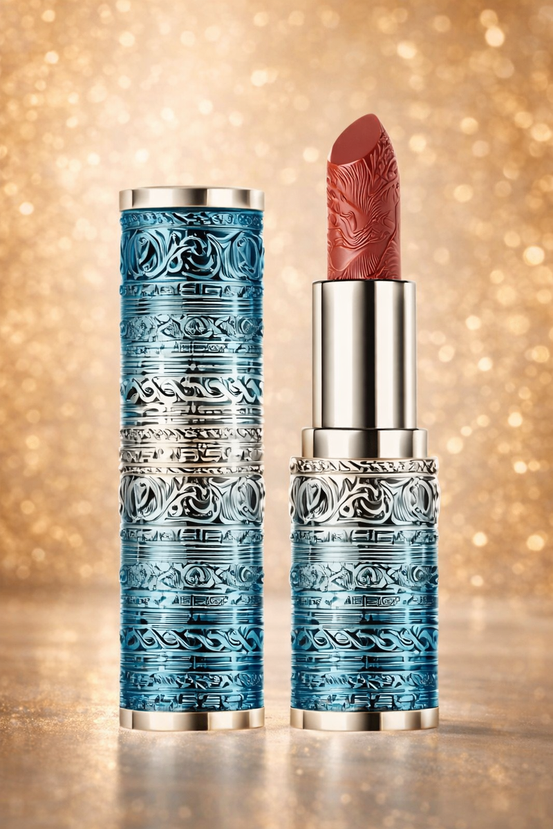 Luxury Matte Vegan Lipstick – Green & Silver