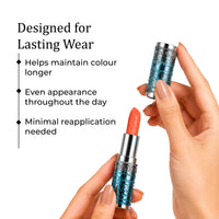 Luxuriöser matter veganer Lippenstift – Grün & Silber
