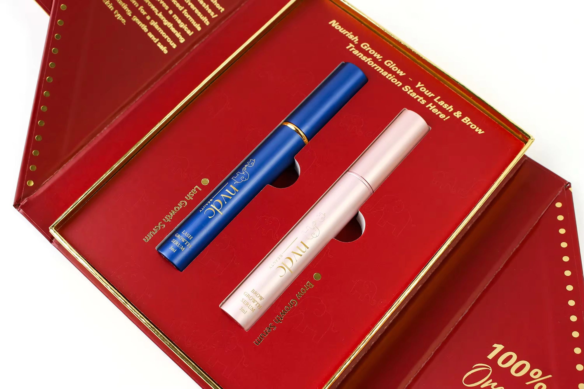 Premium Vegan Lash &amp; Brow Natural Growth Serum Set