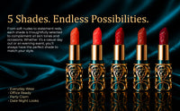 Soft Mist Satin Lipstick Set – 5 Vegan Shades
