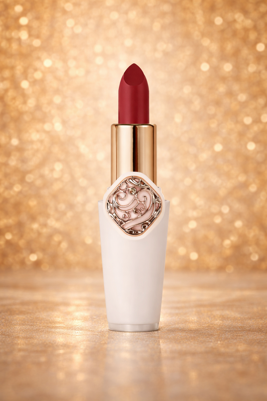 Ultra Luxury Plum Lipstick – White & Gold Edition