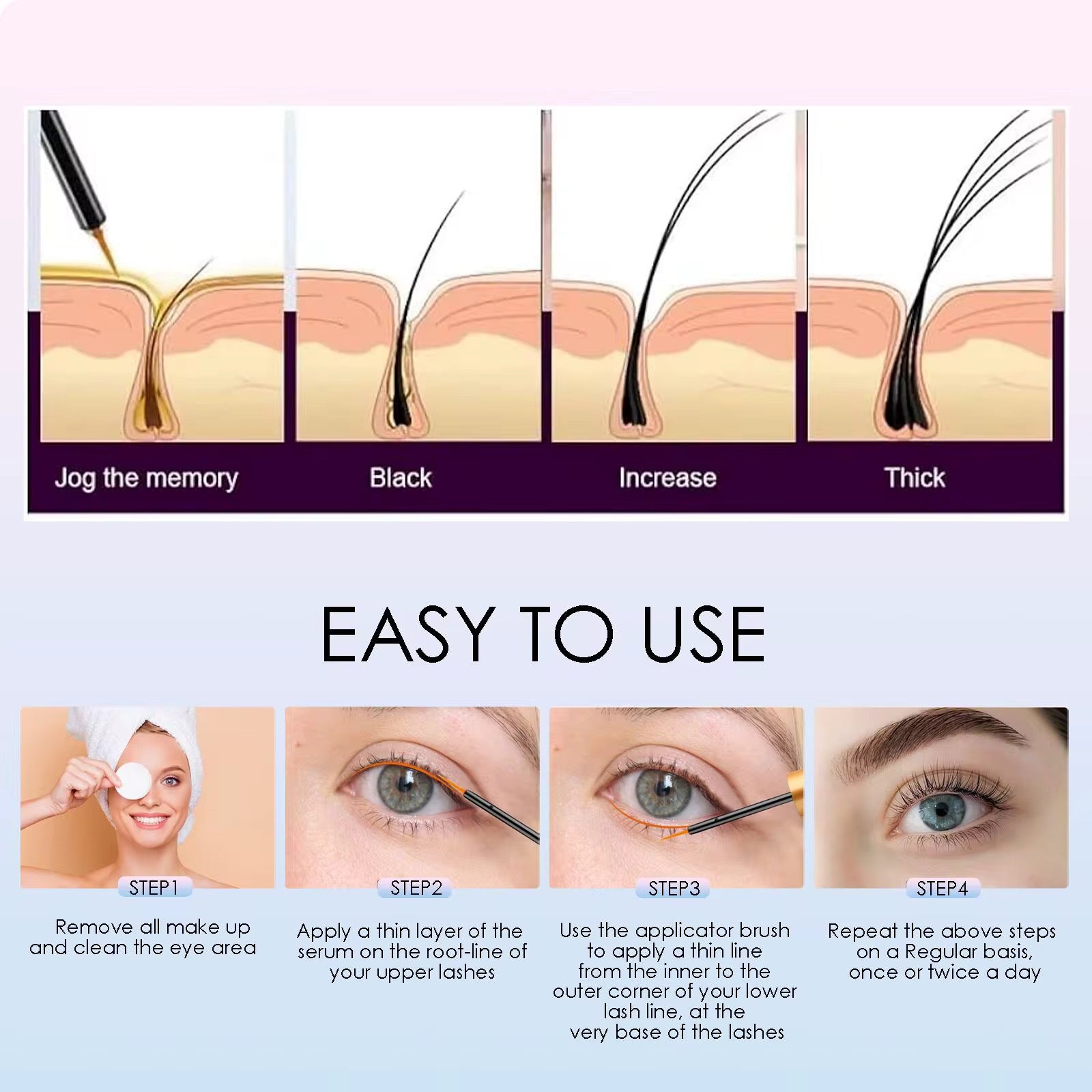 Premium Vegan Lash &amp; Brow Natural Growth Serum Set